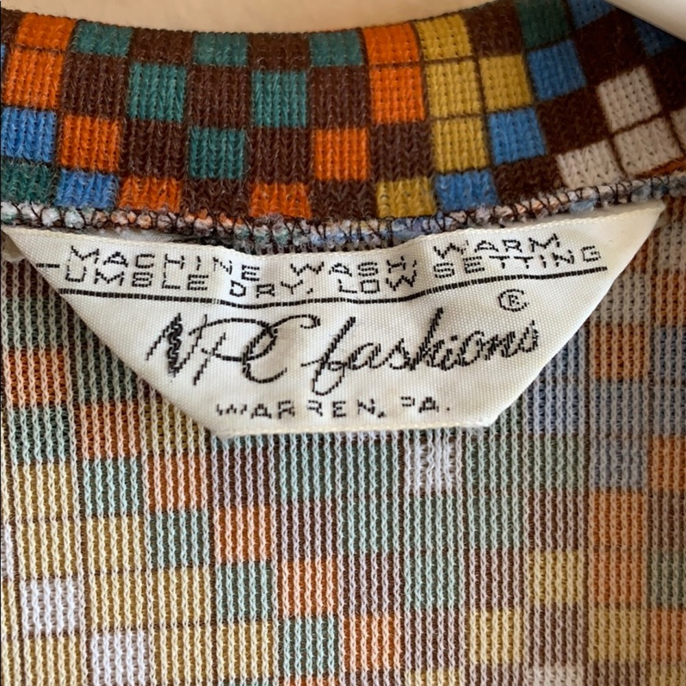 VINTAGE 70s long sleeve button small - Picture 3 of 4